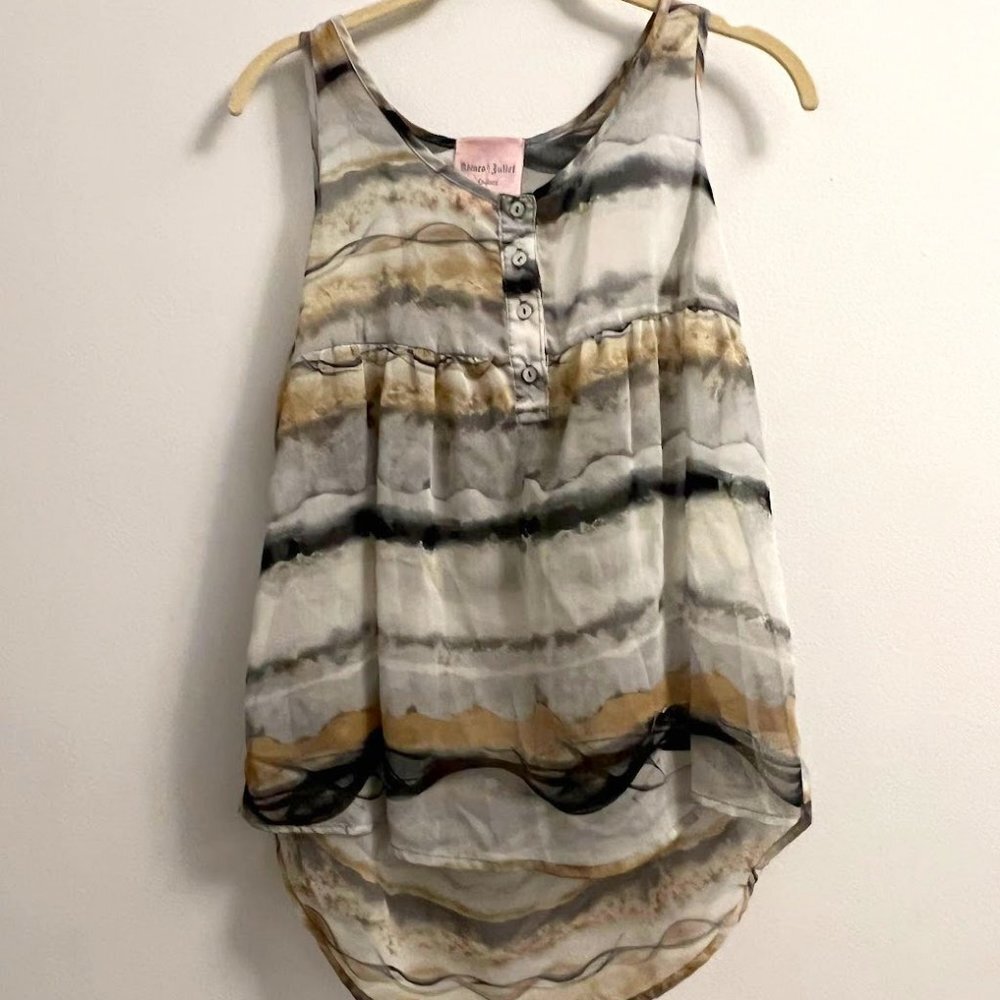 Romeo and Juliet Sheer Marble Design tank top - Size S